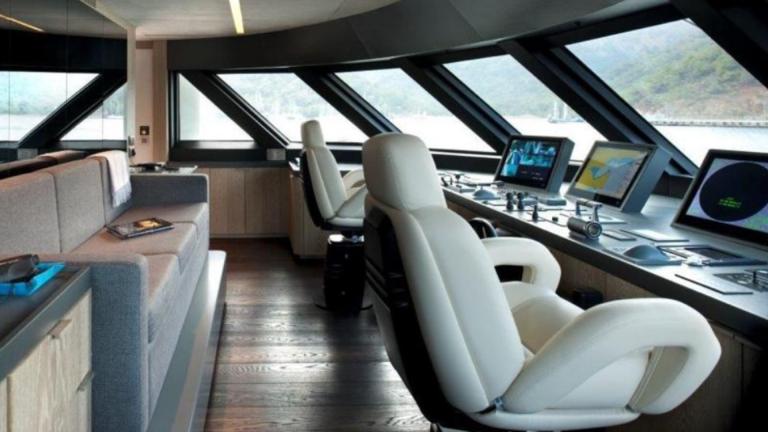 Fully equipped with high-tech starboard of the luxury yacht Orient Star